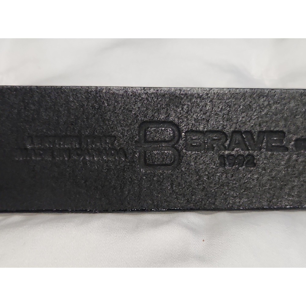 Brave 1992 Leather Belt Black Hardware Size 34 New With Tag - Picture 16 of 16
